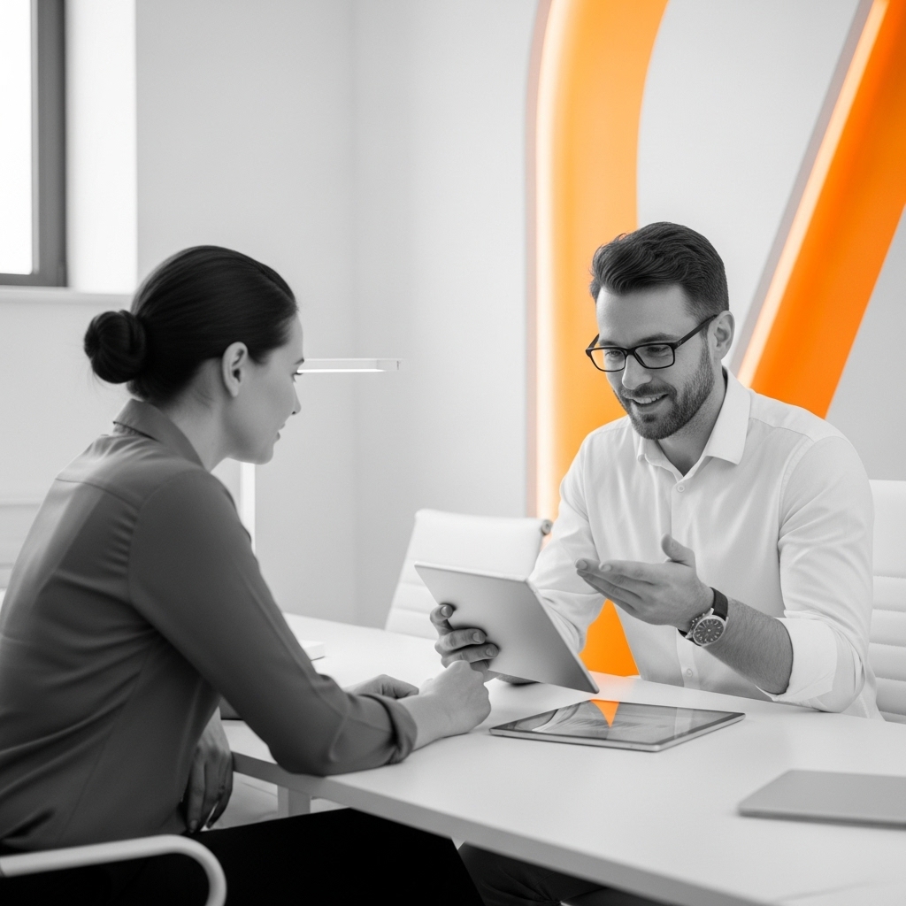 AbeyLabs consultant meeting a client